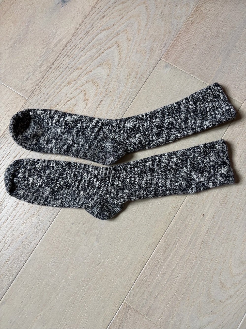 Birkenstock Black & White Marled Crew Socks